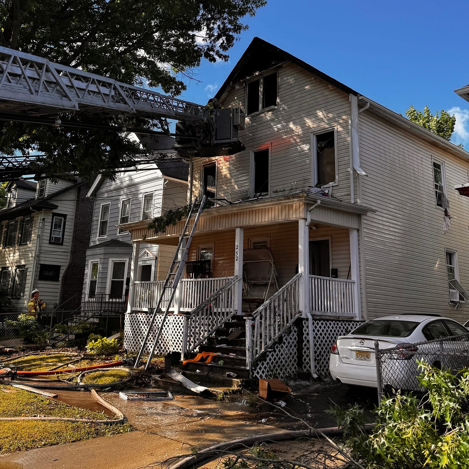 Elderly N.J. woman dies after firefighters pull her from 3-alarm fire at multifamily home