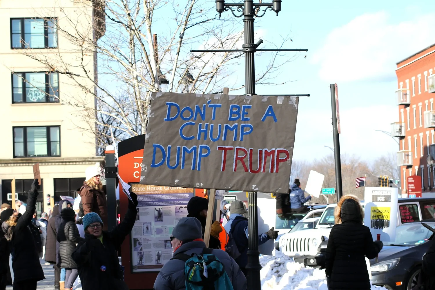 Photos: One year into Trump's second term, protesters rally in Concord