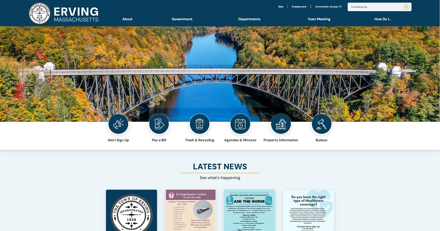 Erving launches redesigned website