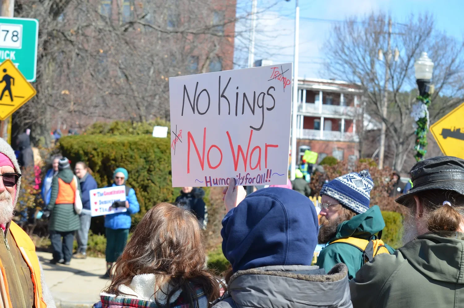 Hundreds gather for No Kings protest in Orange