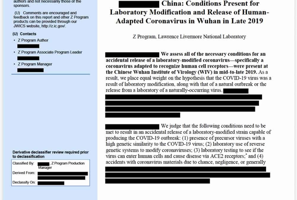 Newly Declassified 2020 Intelligence Assessment Found Wuhan Lab’s Conditions Were Ripe For Potential Coronavirus Release