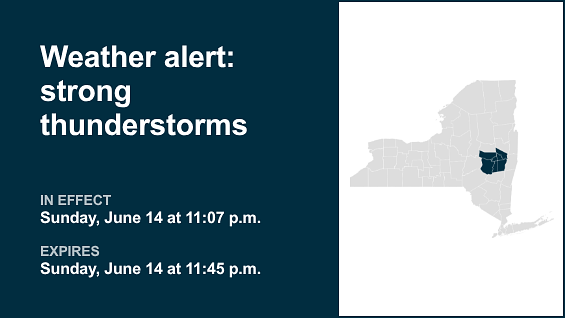 Update: Anticipate strong thunderstorms in Mohawk Valley, Capital Region Sunday night — gusts may reach 40 mph