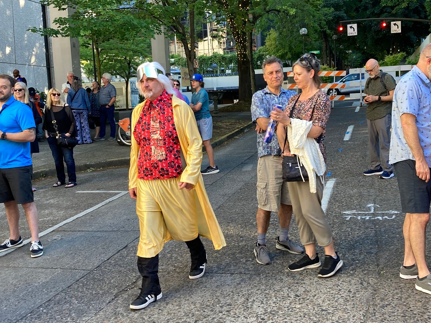 Broadway in Portland threw an epic ’80s-themed street party complete with time machines and Marty McFly lookalikes