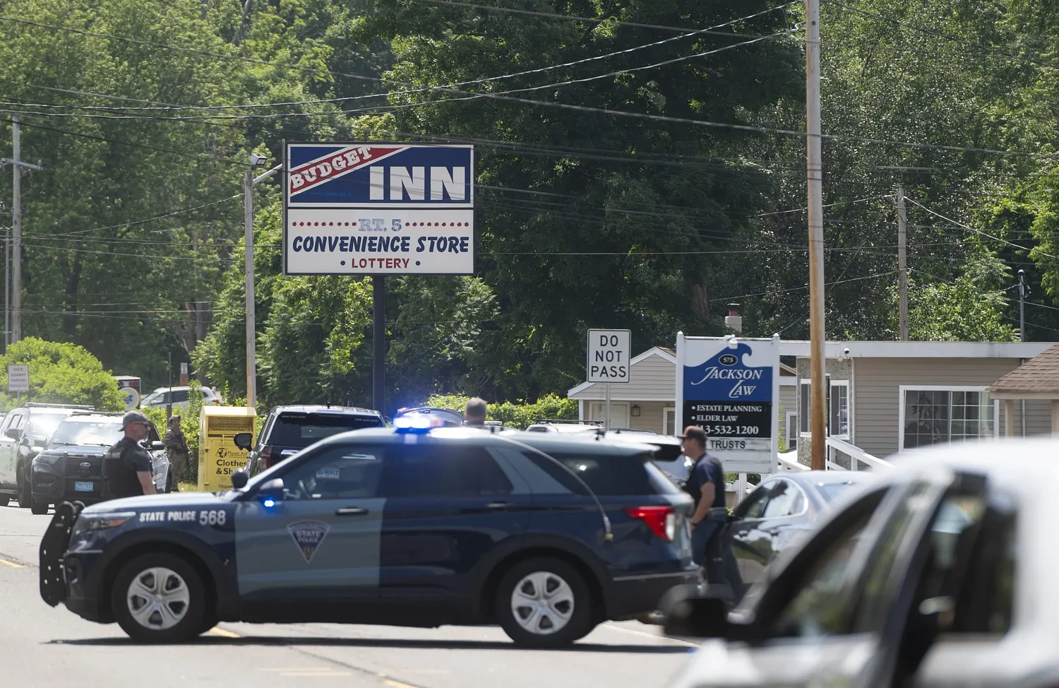 Daylong standoff at Holyoke motel on Route 5 ends with suspect's death