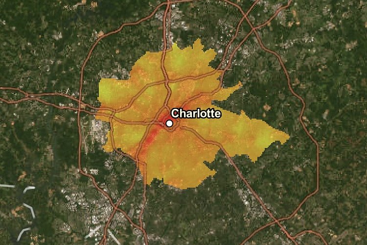 Charlotte study reveals hottest areas of the city