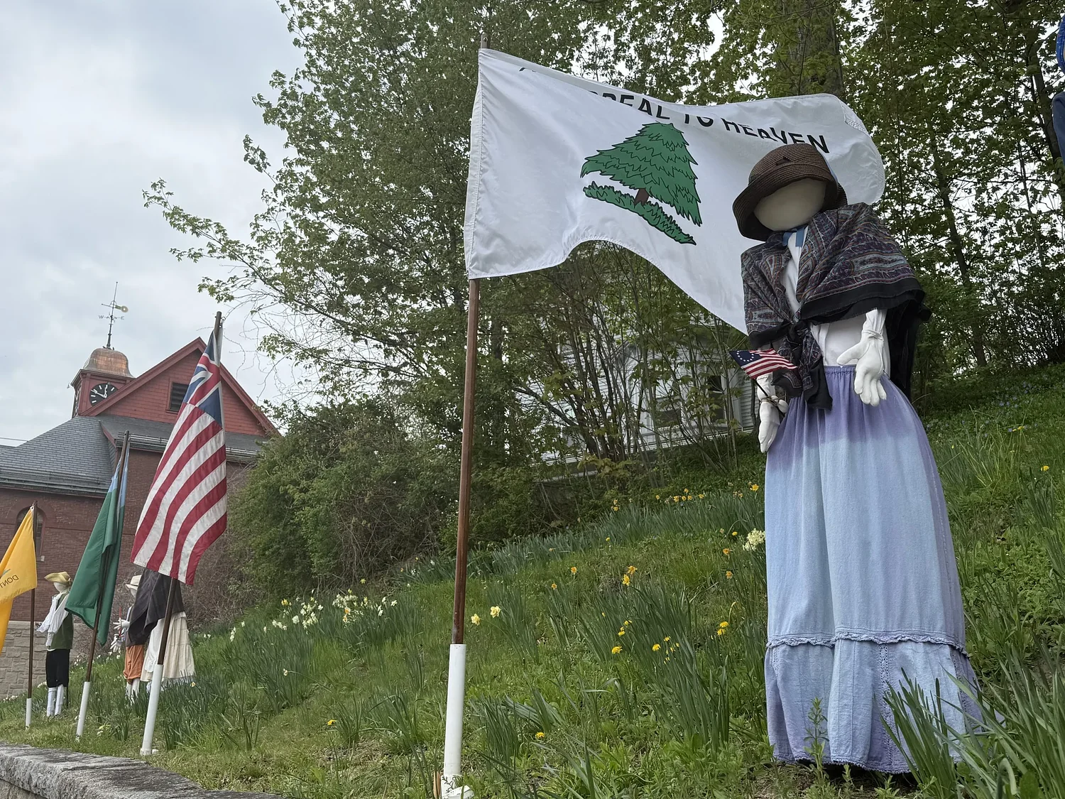Wilton honors America's 250th birthday with display of early American flags