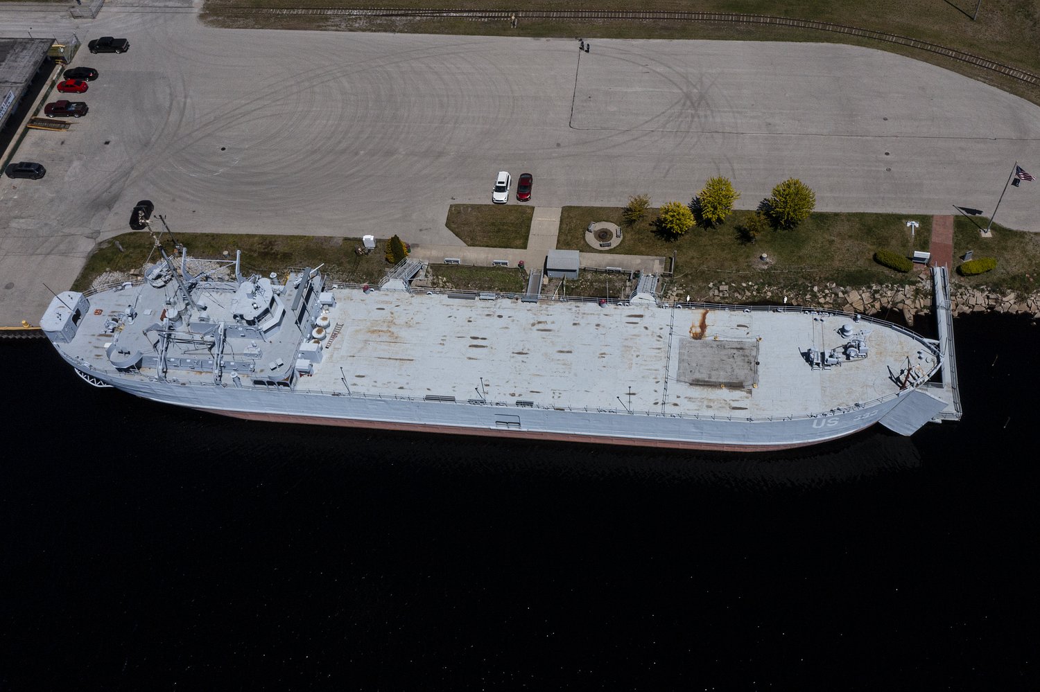 A breathtaking yoga experience awaits on this historic warship floating on Muskegon Lake