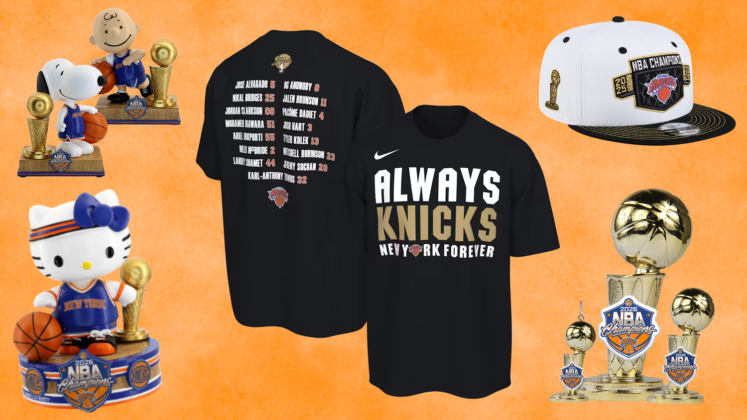 Knicks make history! Get your NBA Championship gear here -- Shirts, hats, bobbleheads & more