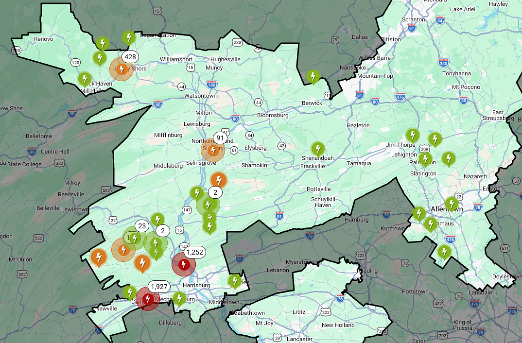 Over 4,500 lose power in central Pa. as first wave of severe storms move through