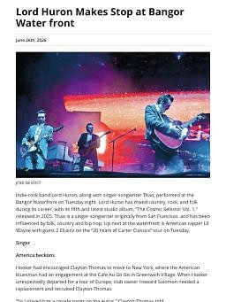 Lord Huron Makes Stop at Bangor Water front