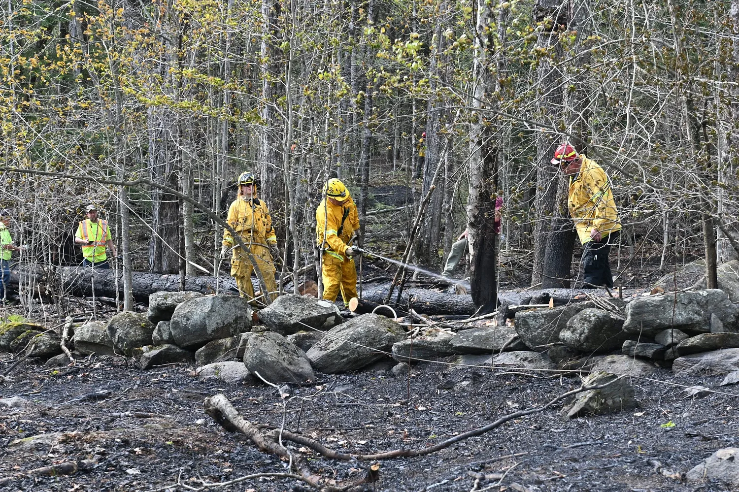 Ashfield brush fire ends with loss of woodshed; home and garage saved