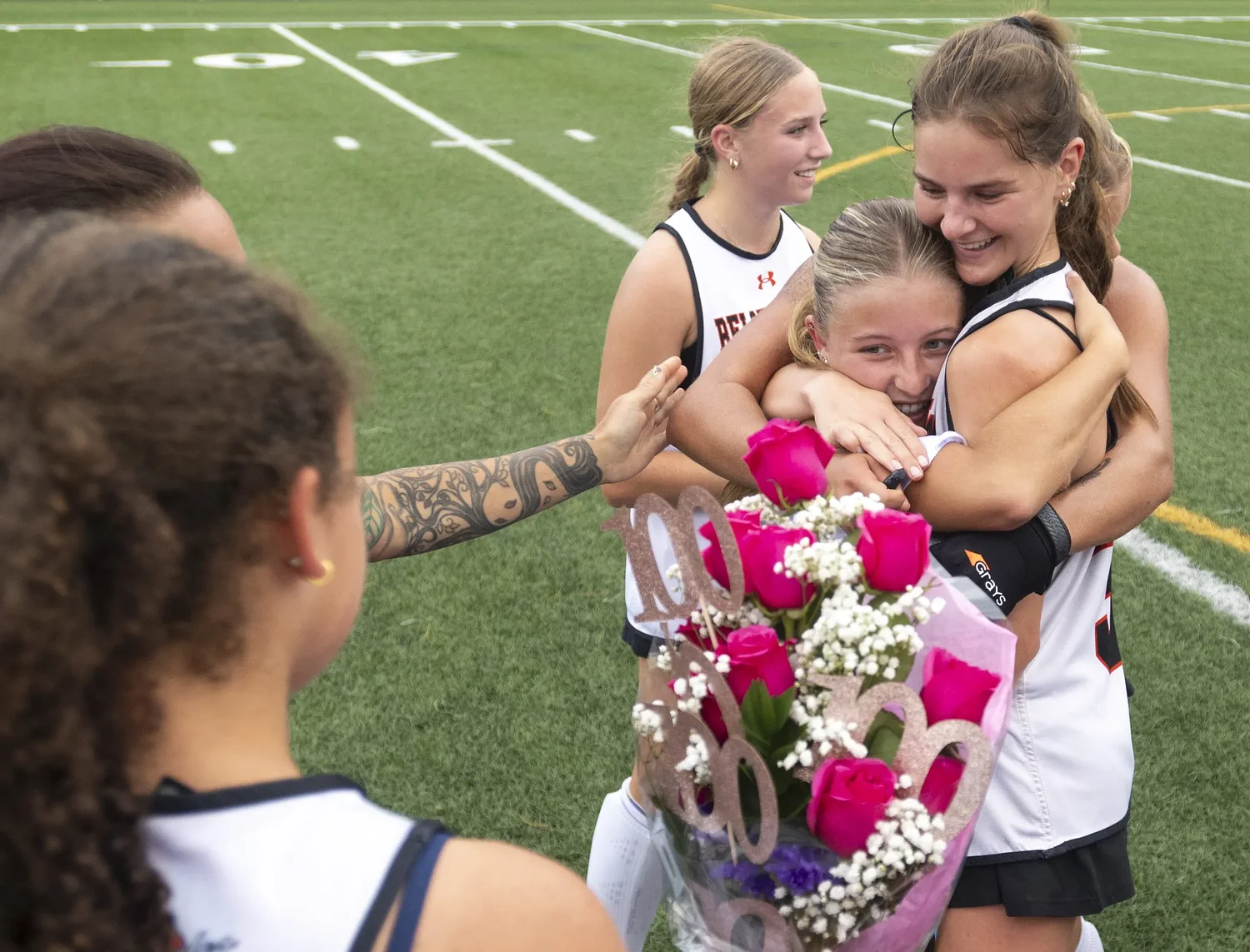 Audette tallies 100th career point, Kian Roy posts hat trick as Belchertown field hockey beats South Hadley 5-1