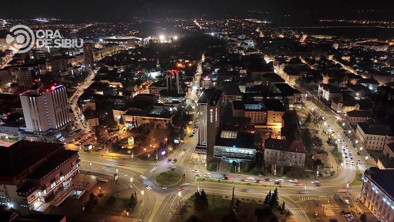 VIDEO / Sibiu noaptea