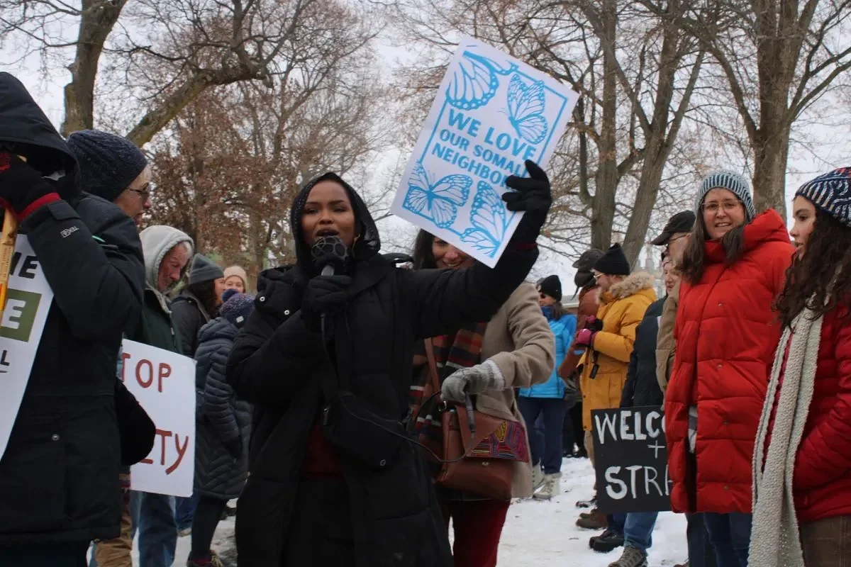 Hundreds rally in Lewiston in solidarity with Somali community