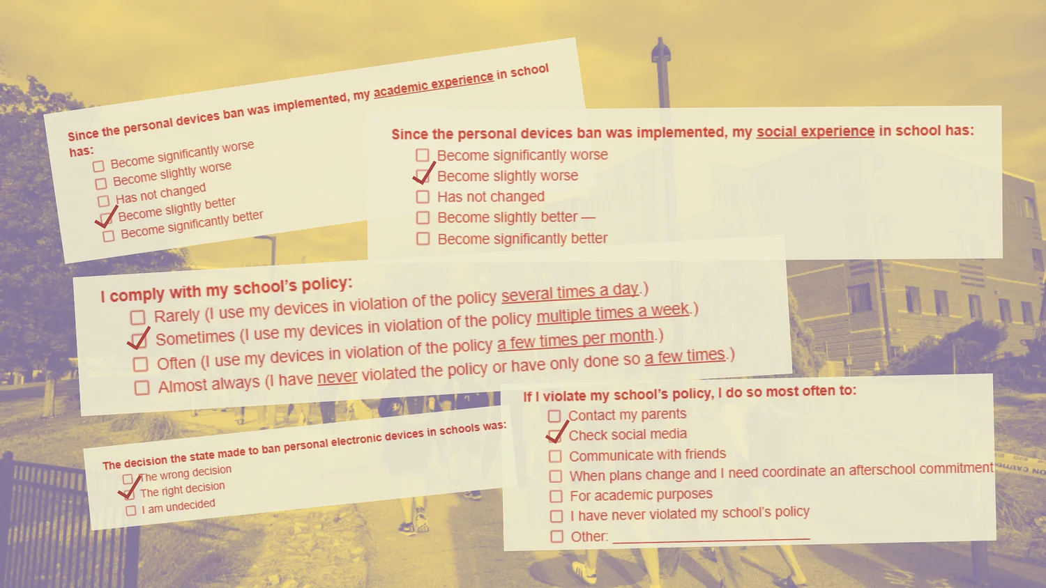 We surveyed students about the phone ban. They said their social experience has changed the most.
