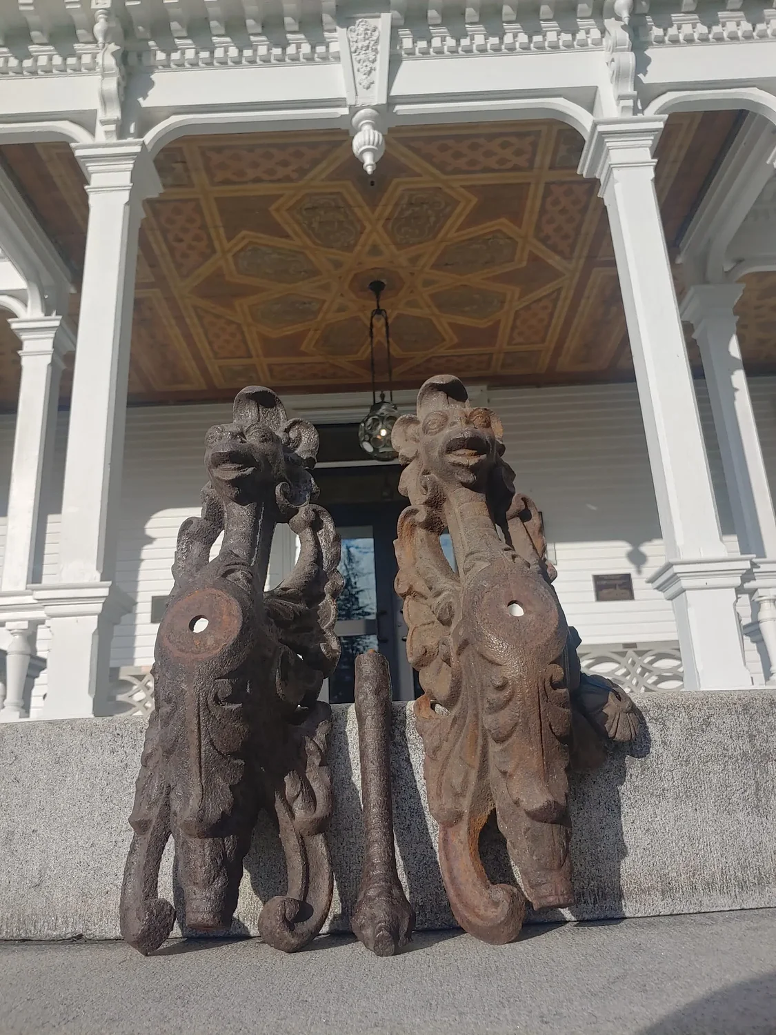 Newly recovered gargoyles are at the heart of a decades-long mystery in Tilton and Northfield