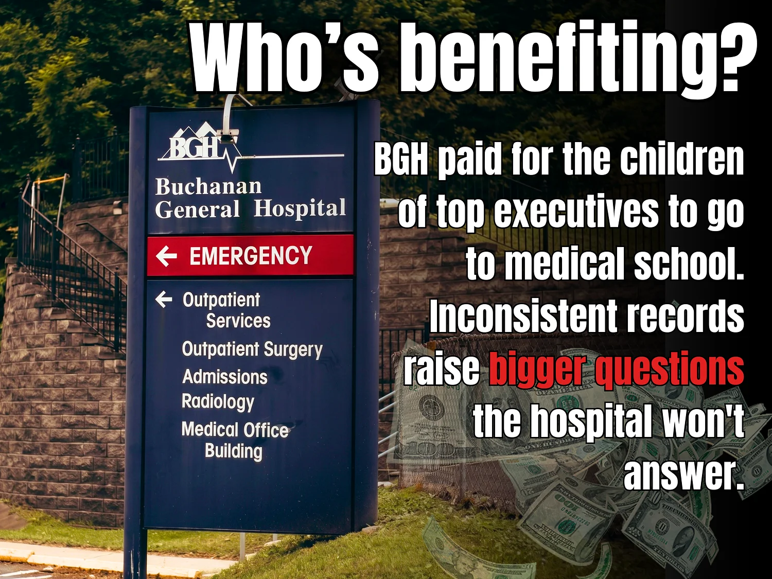A rural hospital paid for the children of 2 top executives to become doctors. It won't say how many other people have gotten similar help.