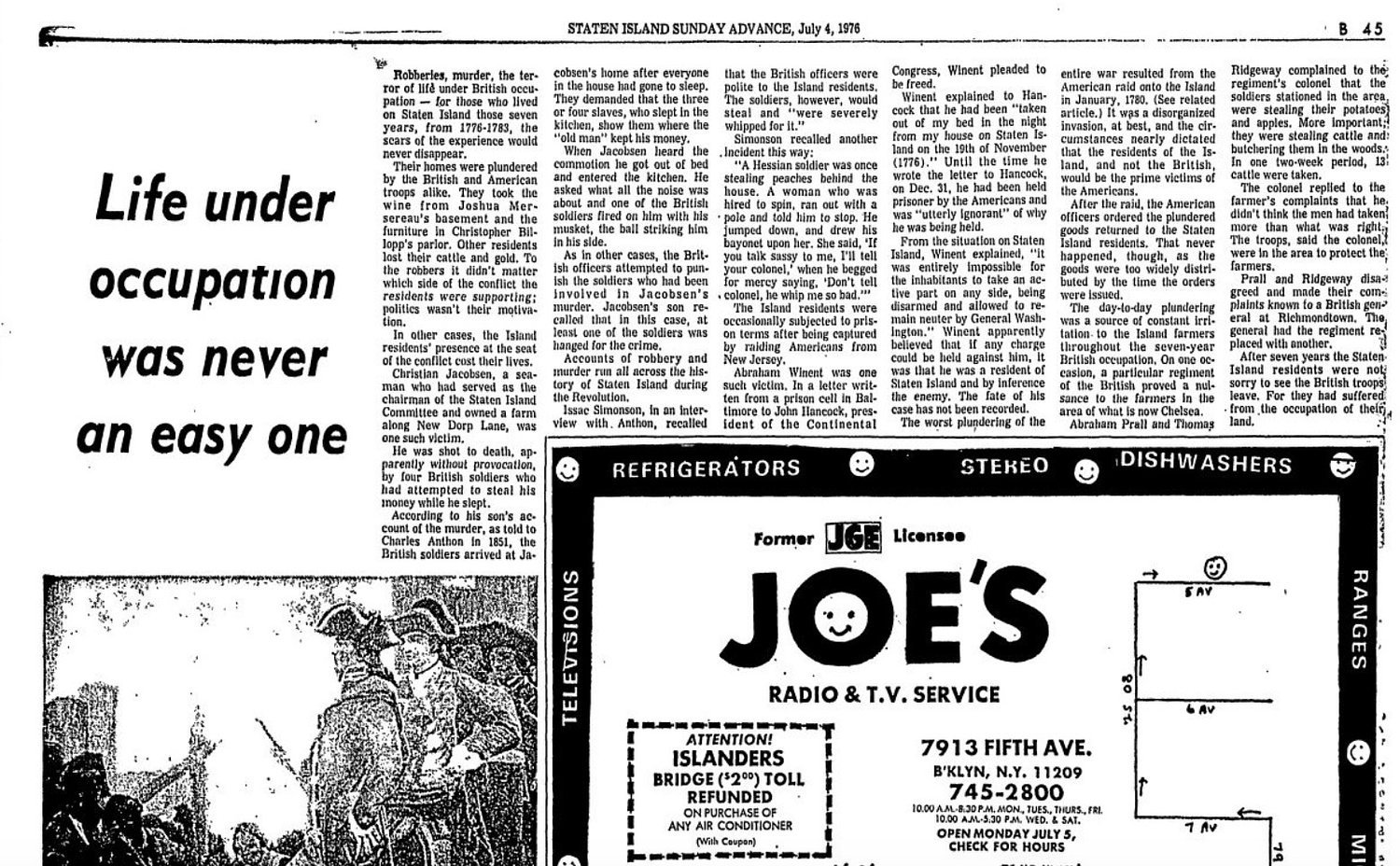 America 250 -- A look back: Life under occupation was never an easy one