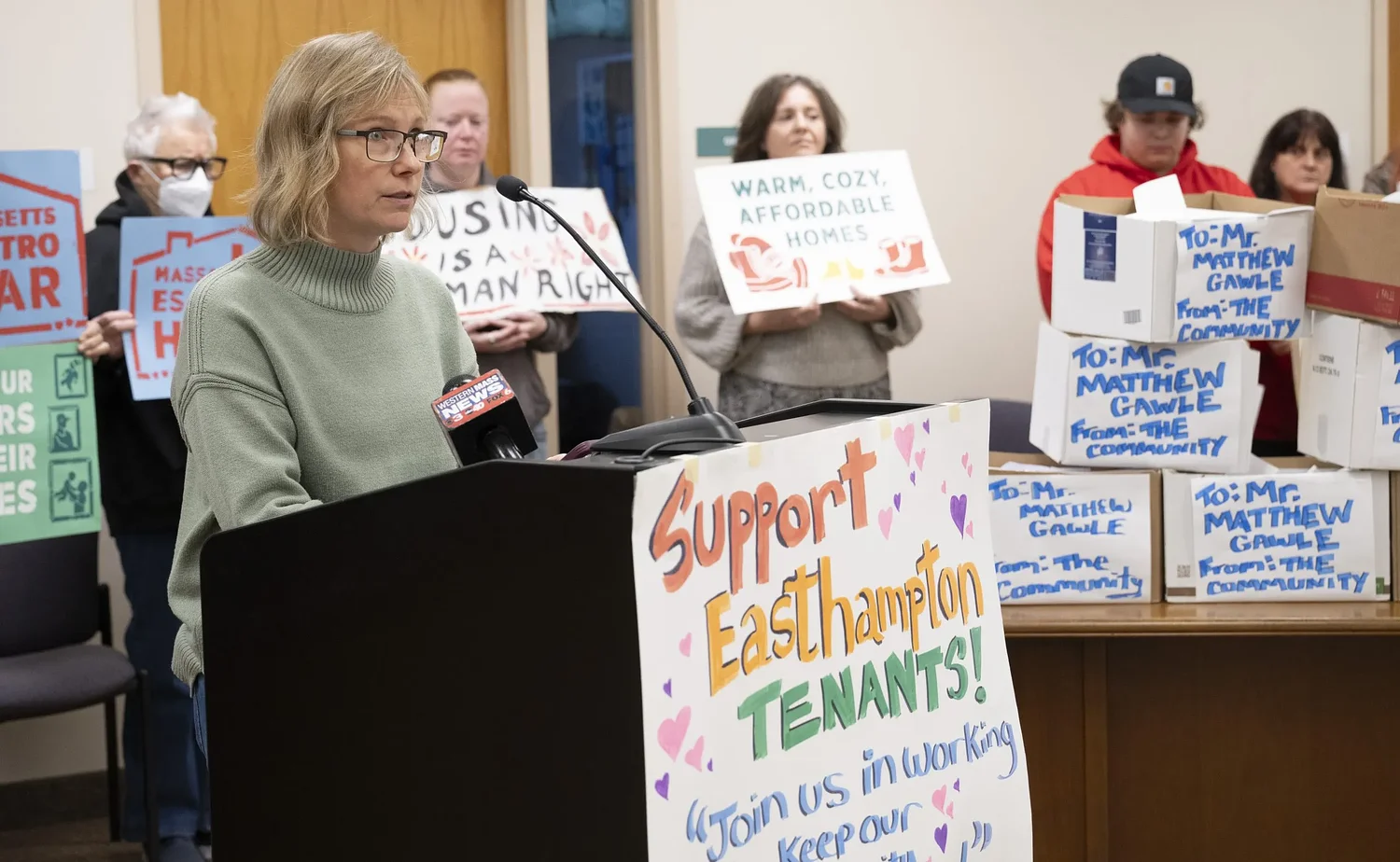 Easthampton tenants confront landlord over steep rent hikes