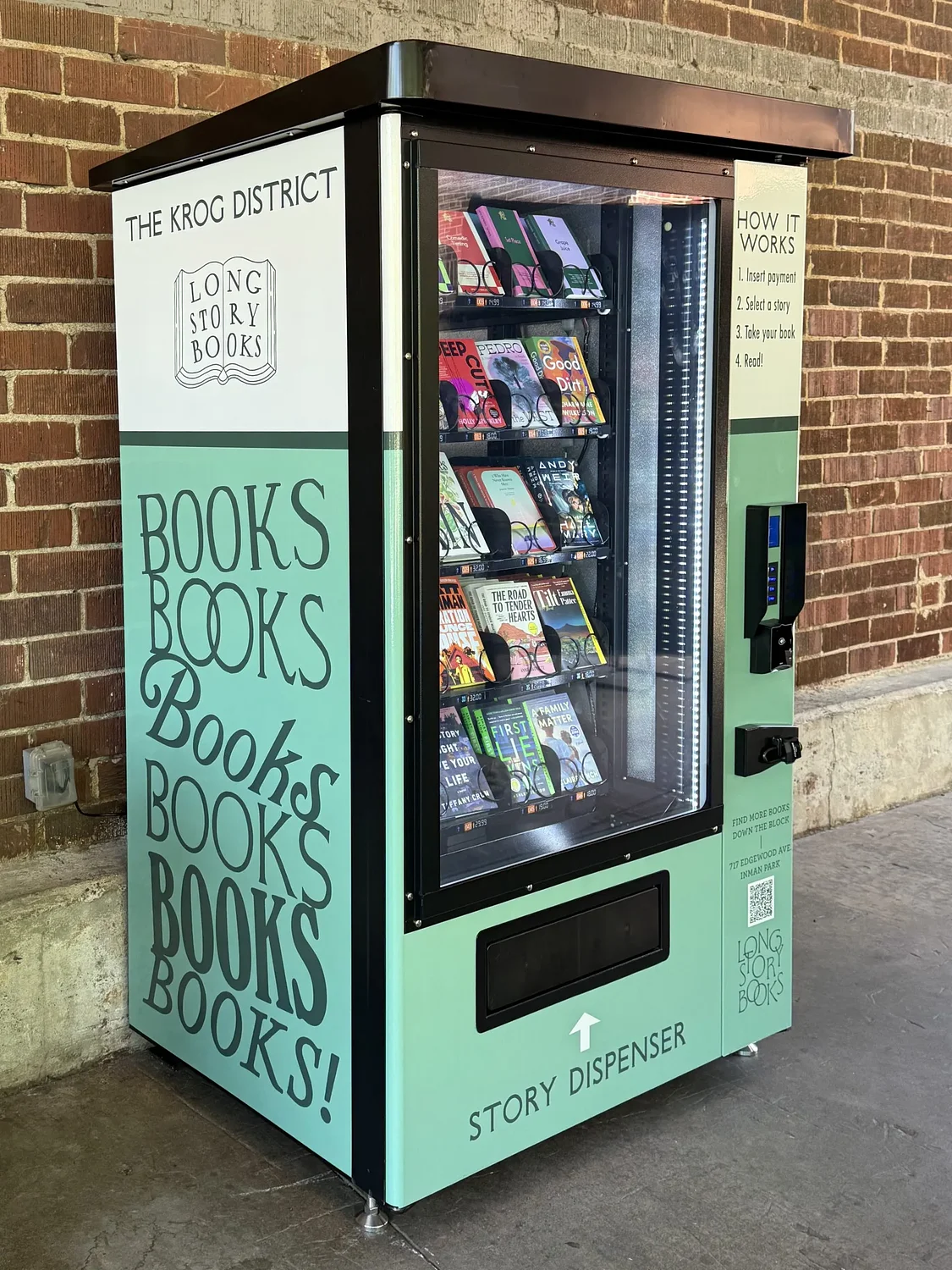 Book and mini print vending machines delight shoppers at Krog District