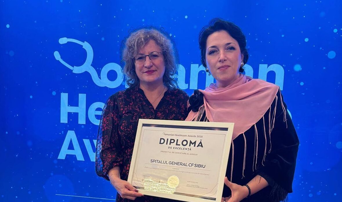 Spitalul CFR Sibiu, premiat cu Diploma de excelență la Romanian Healthcare Awards / foto