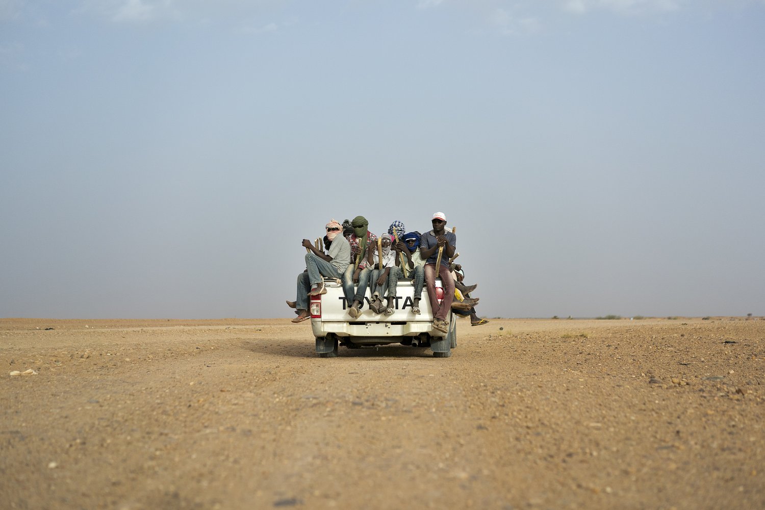 Nearly 50 people died after a vehicle became stranded in the desert