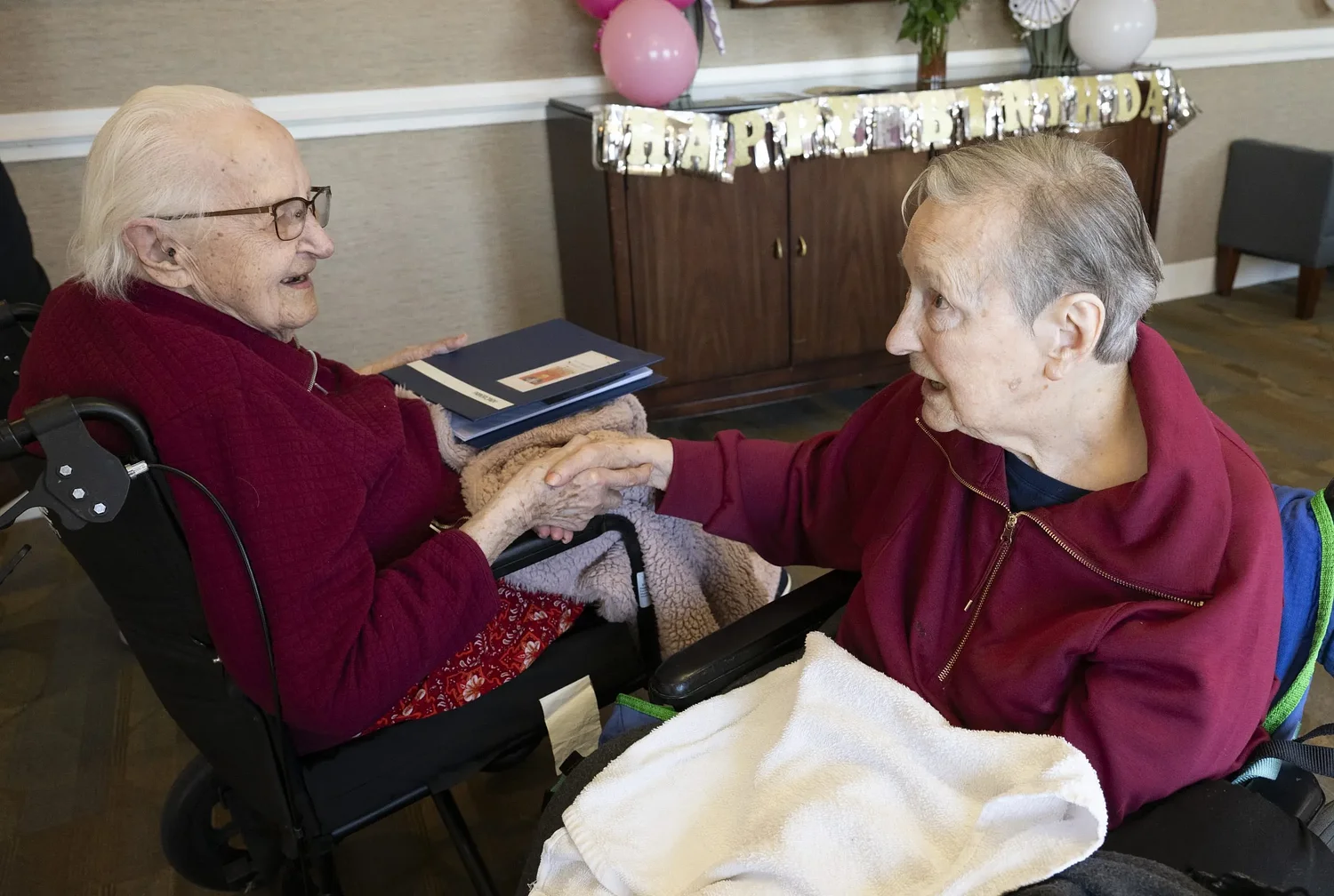Rekindling a century of memories: Hadley childhood friends reunite to share 100th birthdays