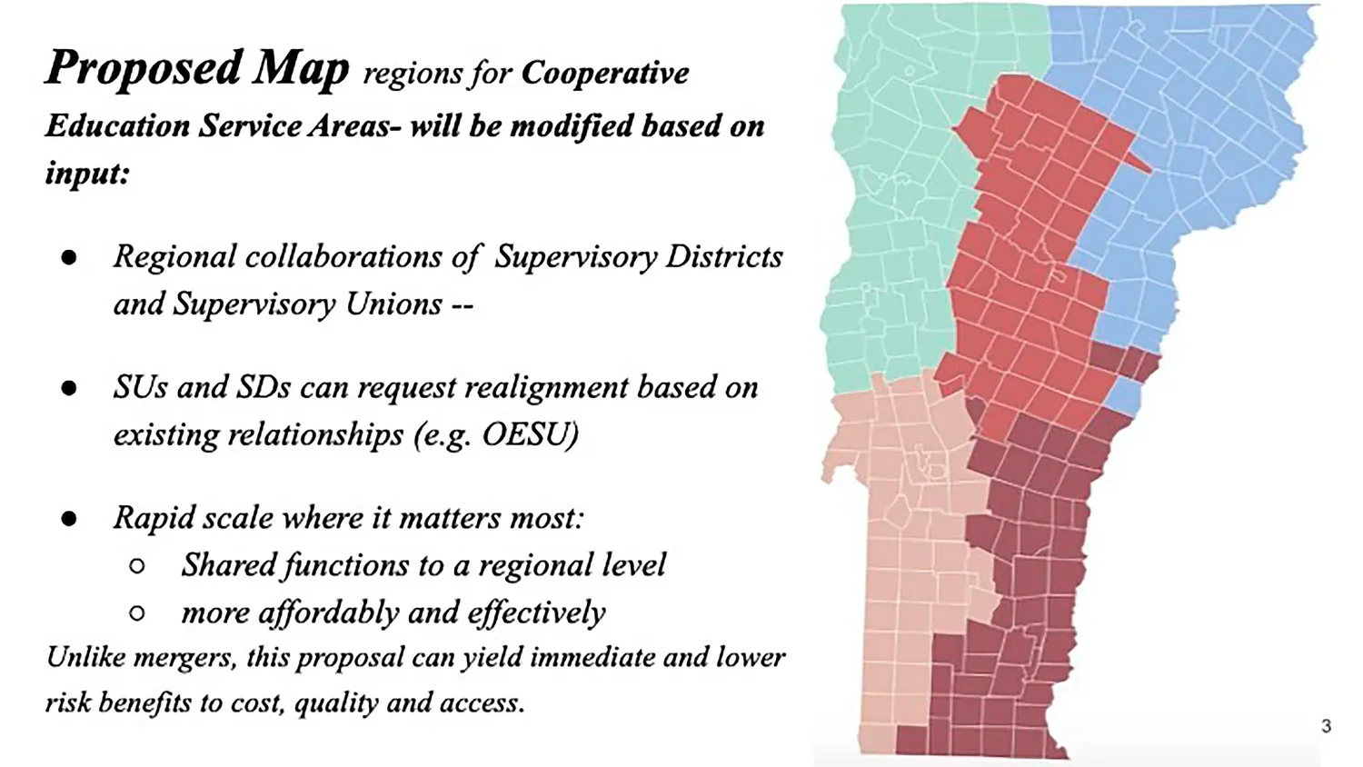 Vermont’s school redistricting task force proposes voluntary mergers instead of new district map