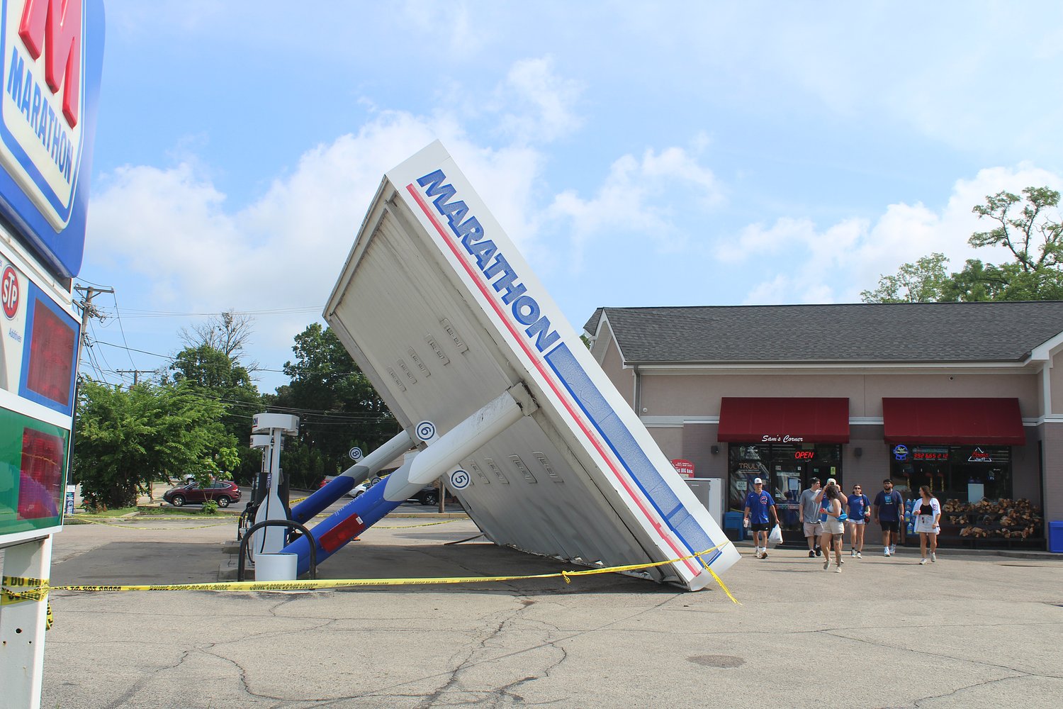 2nd canopy collapses at gas station in Cary