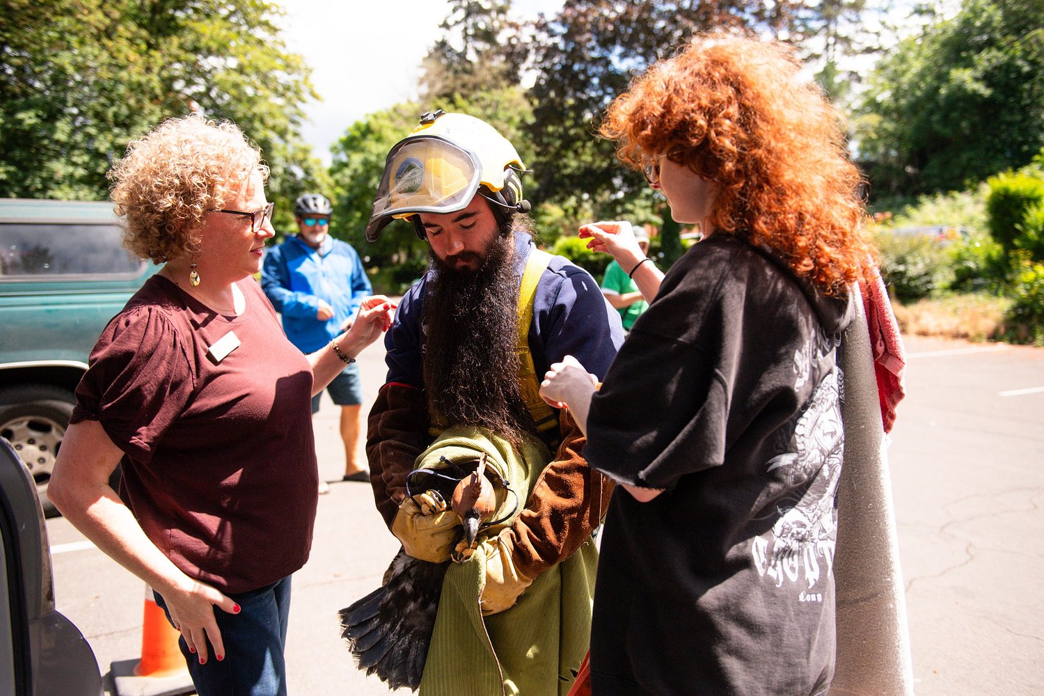 The eaglet has fallen. Again. And again, raptor center rescues it