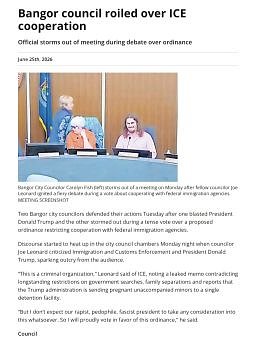 Bangor council roiled over ICE cooperation
