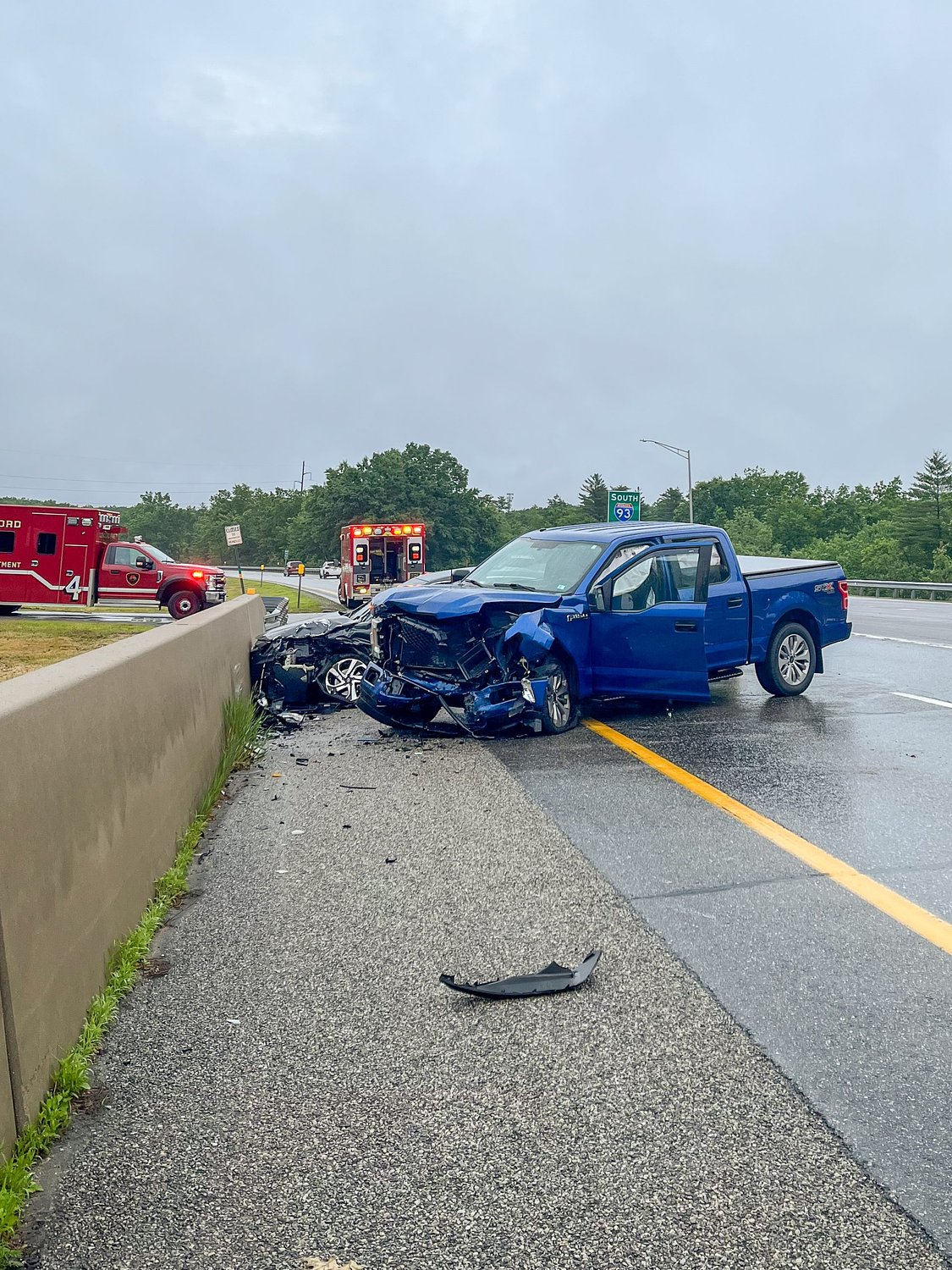 Three injured in head-on collision in Hooksett