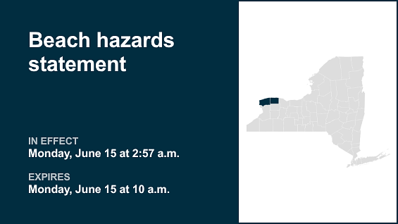 Update: Beach hazards statement in place for Niagara and Orleans counties until Monday morning
