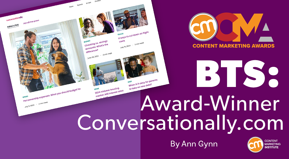 Go Behind the Scenes of Award-Winning Conversationally Website With the B2C Content Marketer of the Year