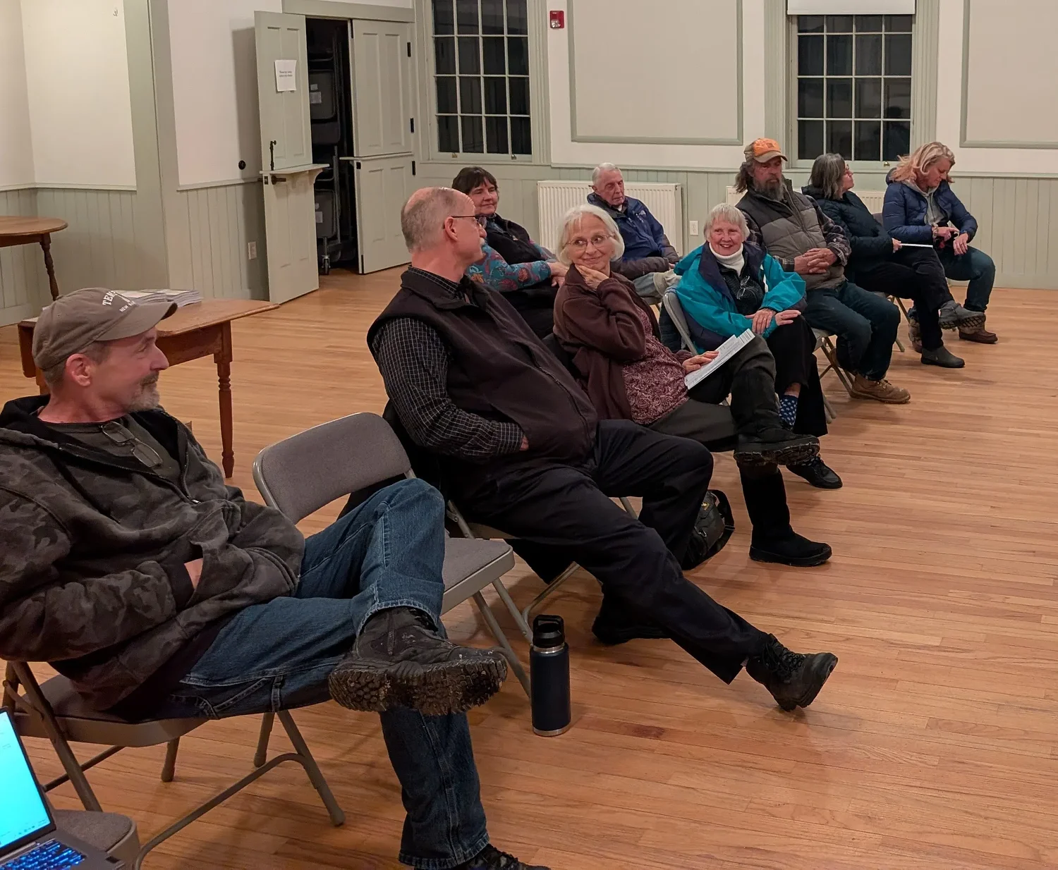 Planning and Select Board candidates speak in Temple Town Hall