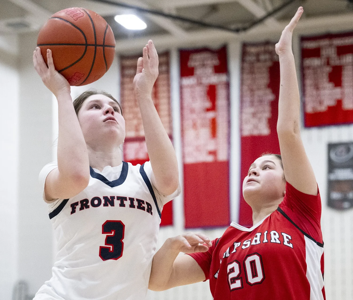 Class B girls basketball: Frontier dashes past Hampshire, 56-40