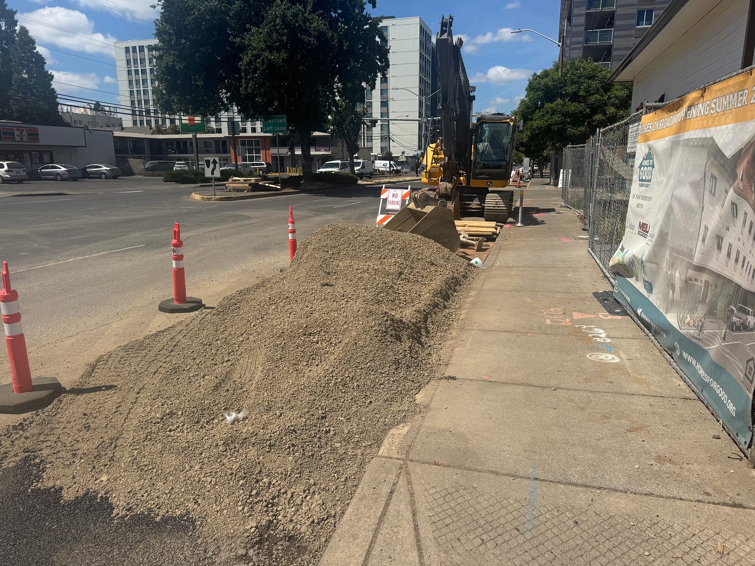 EWEB water main replacement work closes major roads downtown overnight