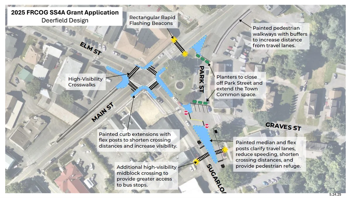 Federal grant to test out new traffic flow in downtown South Deerfield
