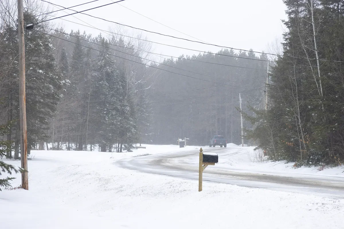 Snow and sleet blanket northern Maine for Easter weekend
