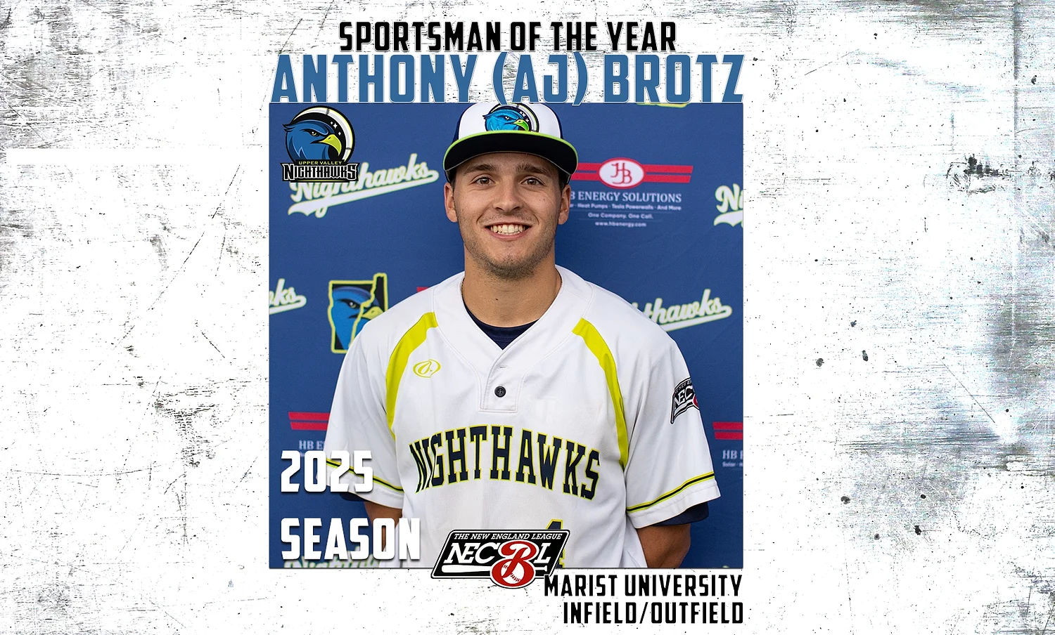 Nighthawks’ Brotz honored as NECBL Sportsman of the Year