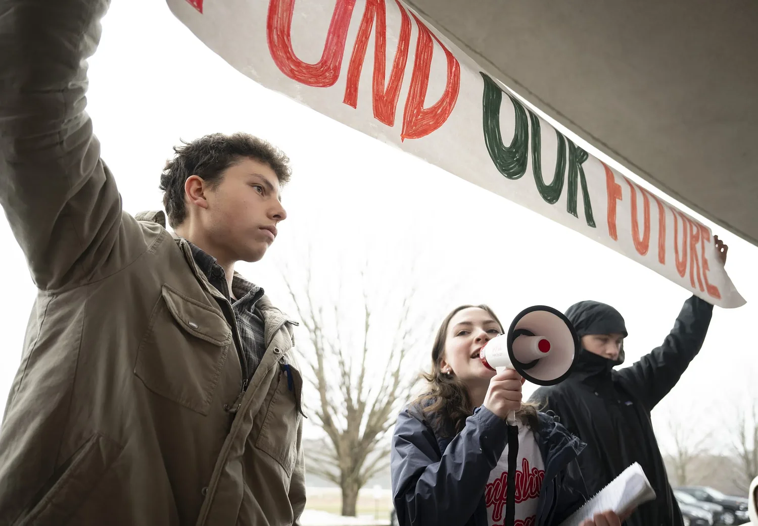 Hampshire Regional students walk out over proposed school cuts