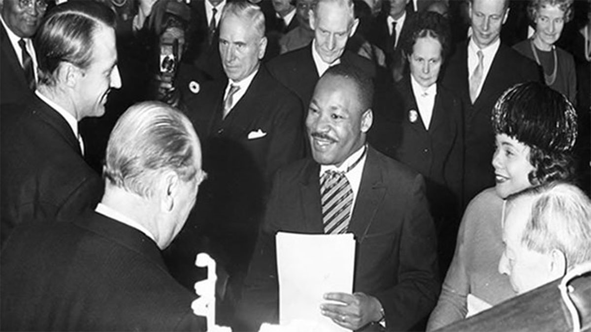 1964: MLK receives Nobel Peace Prize