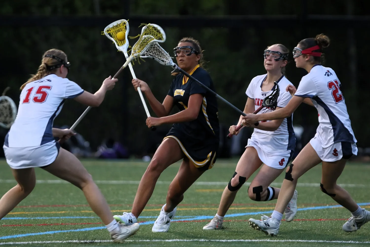 Communication and intensity fuel Bow's 9-7 lacrosse win over John Stark