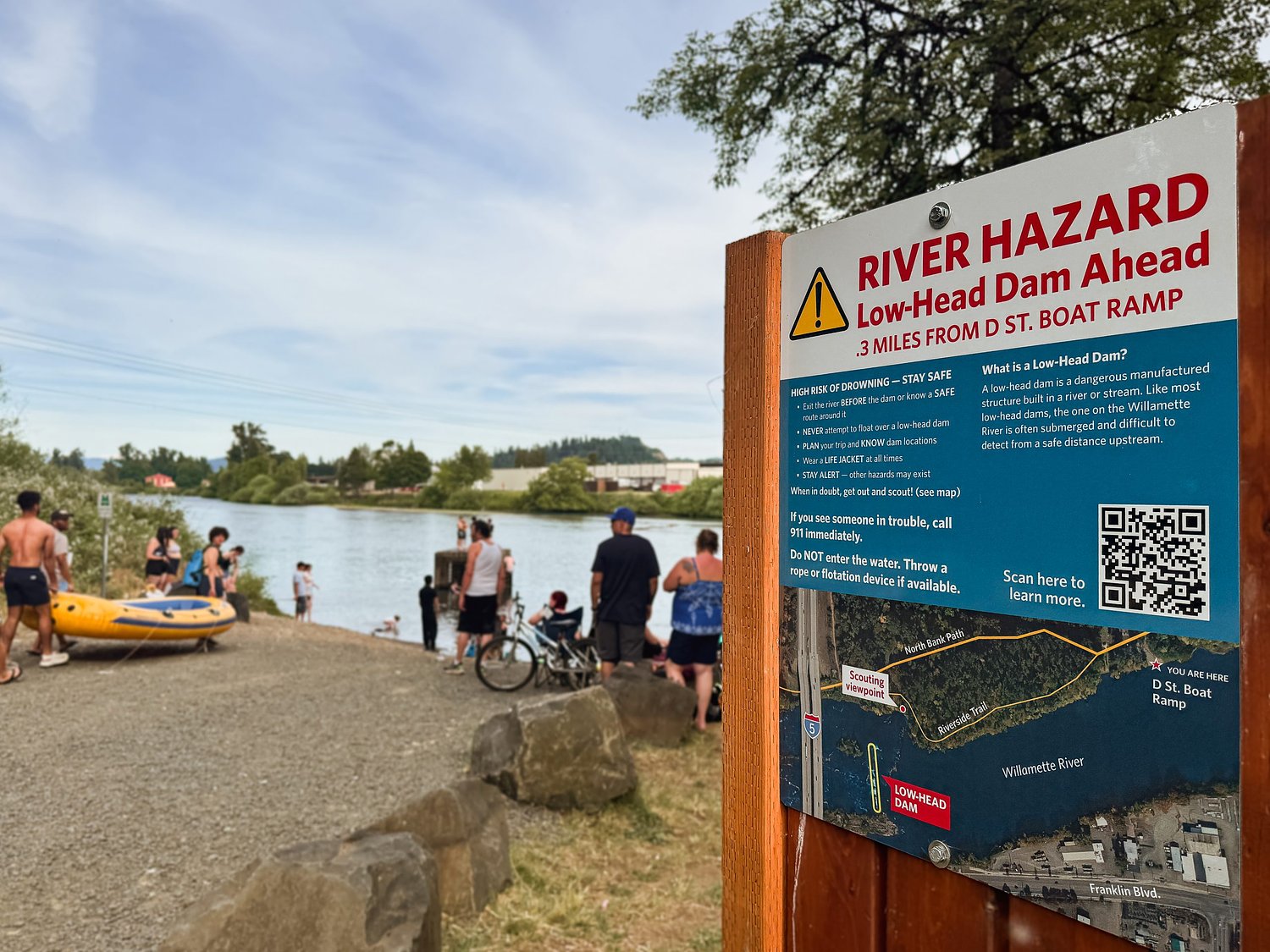 Dangerous dam gets official warning signs, but much is still unresolved 
