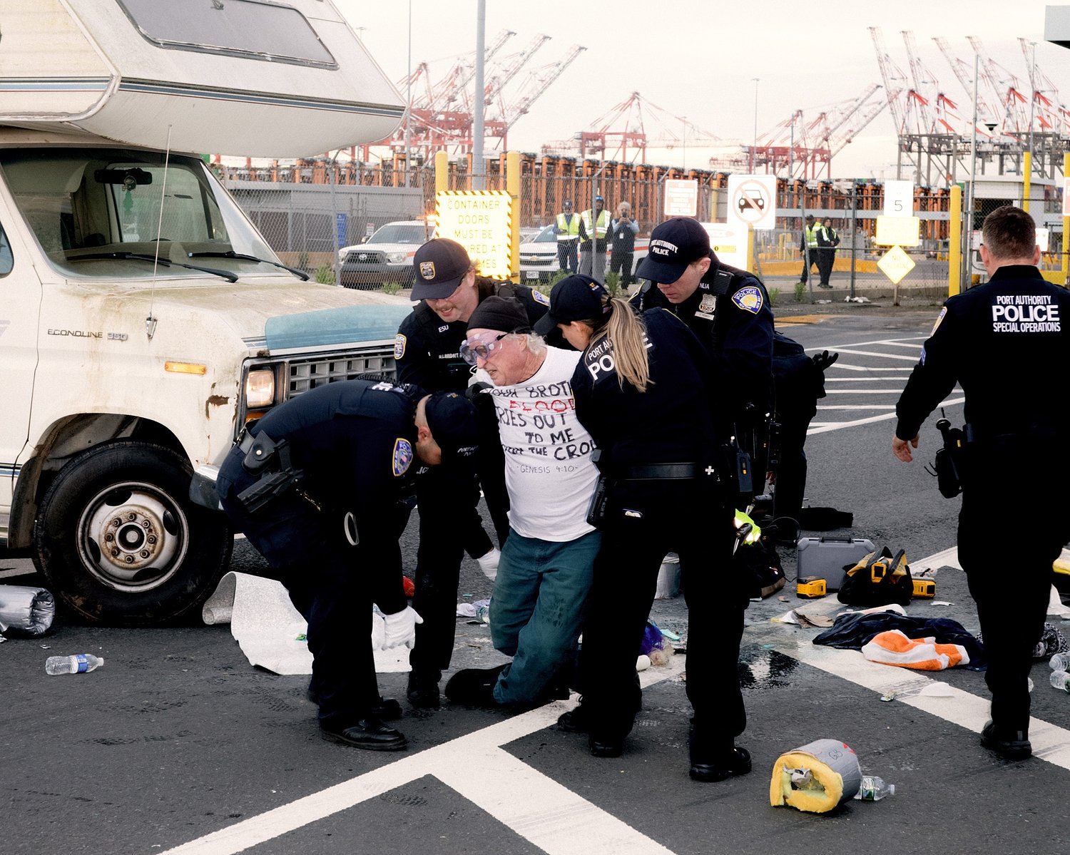 Activists Target U.S. Ports Where Weapons Leave for Israel