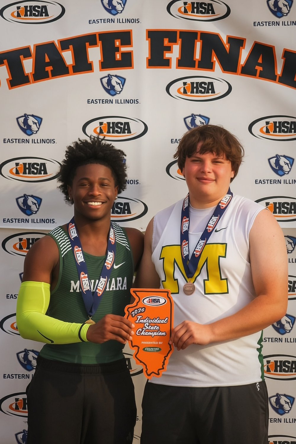 Bishop McNamara’s Malachi Lee wins 1A long jump title