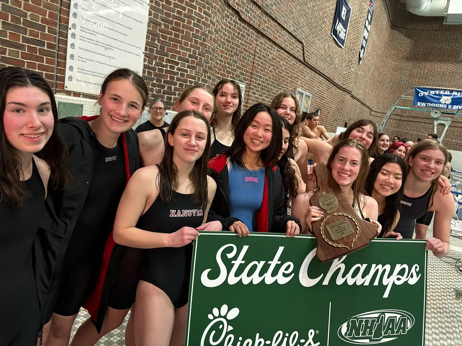 Hanover High girls swimming and diving team secures third straight state title