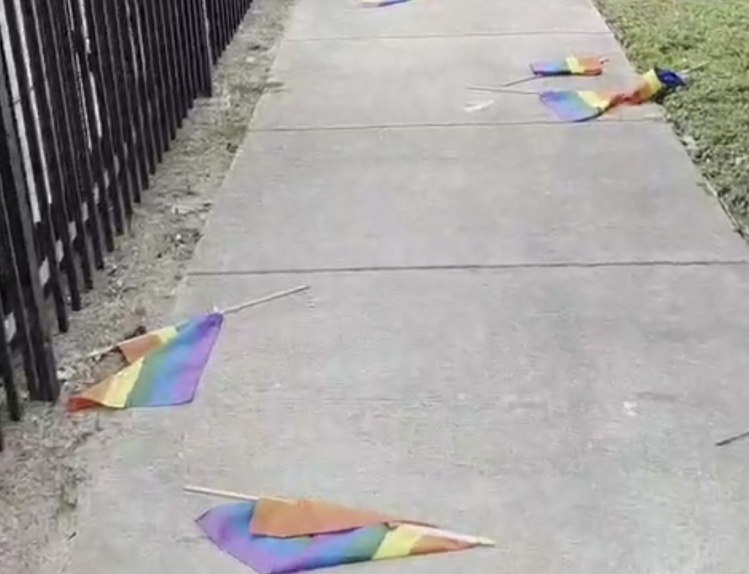 Pride flags torn down at Houston LGBTQ+ community center