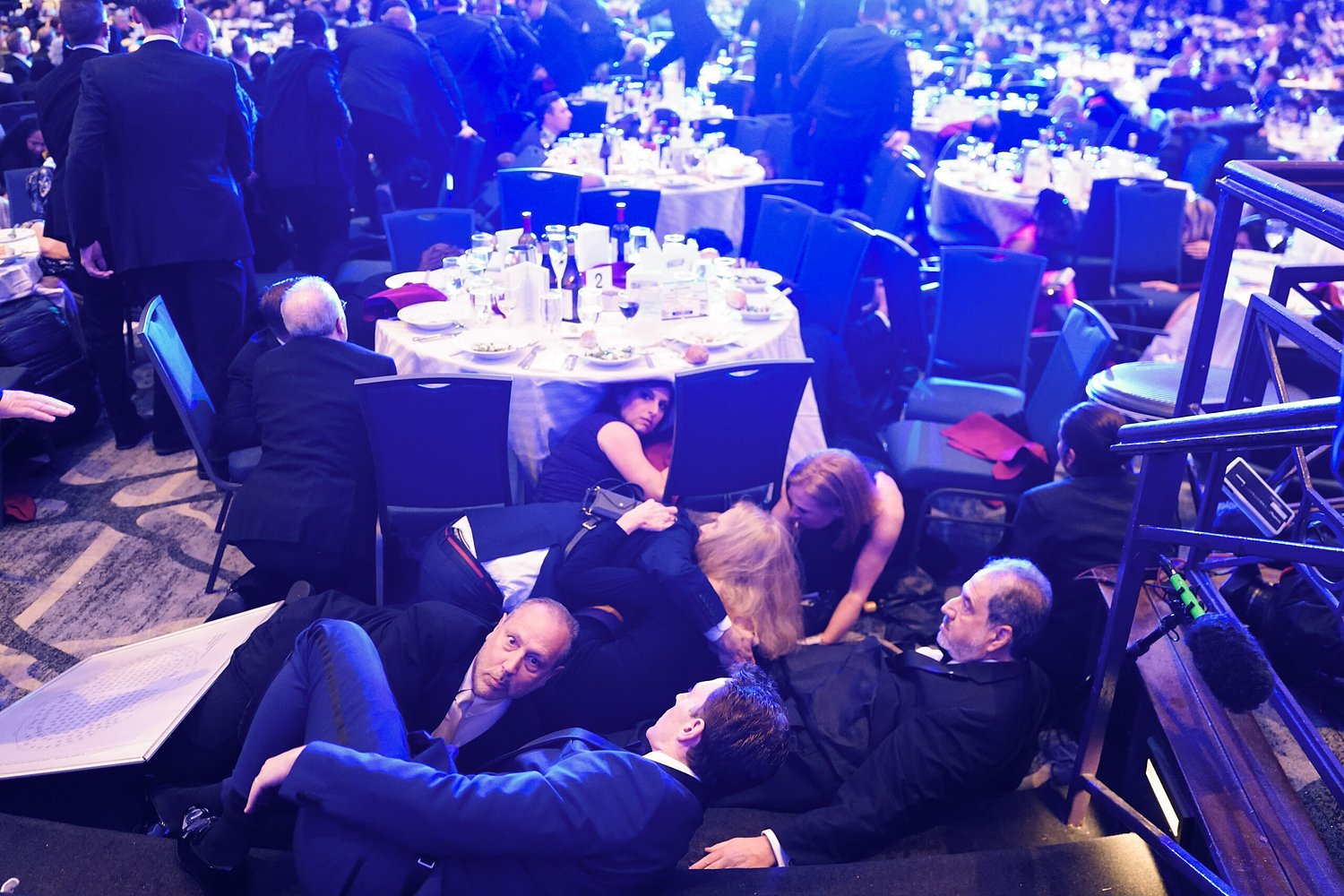Hiding under a table at the White House Correspondents’ Dinner