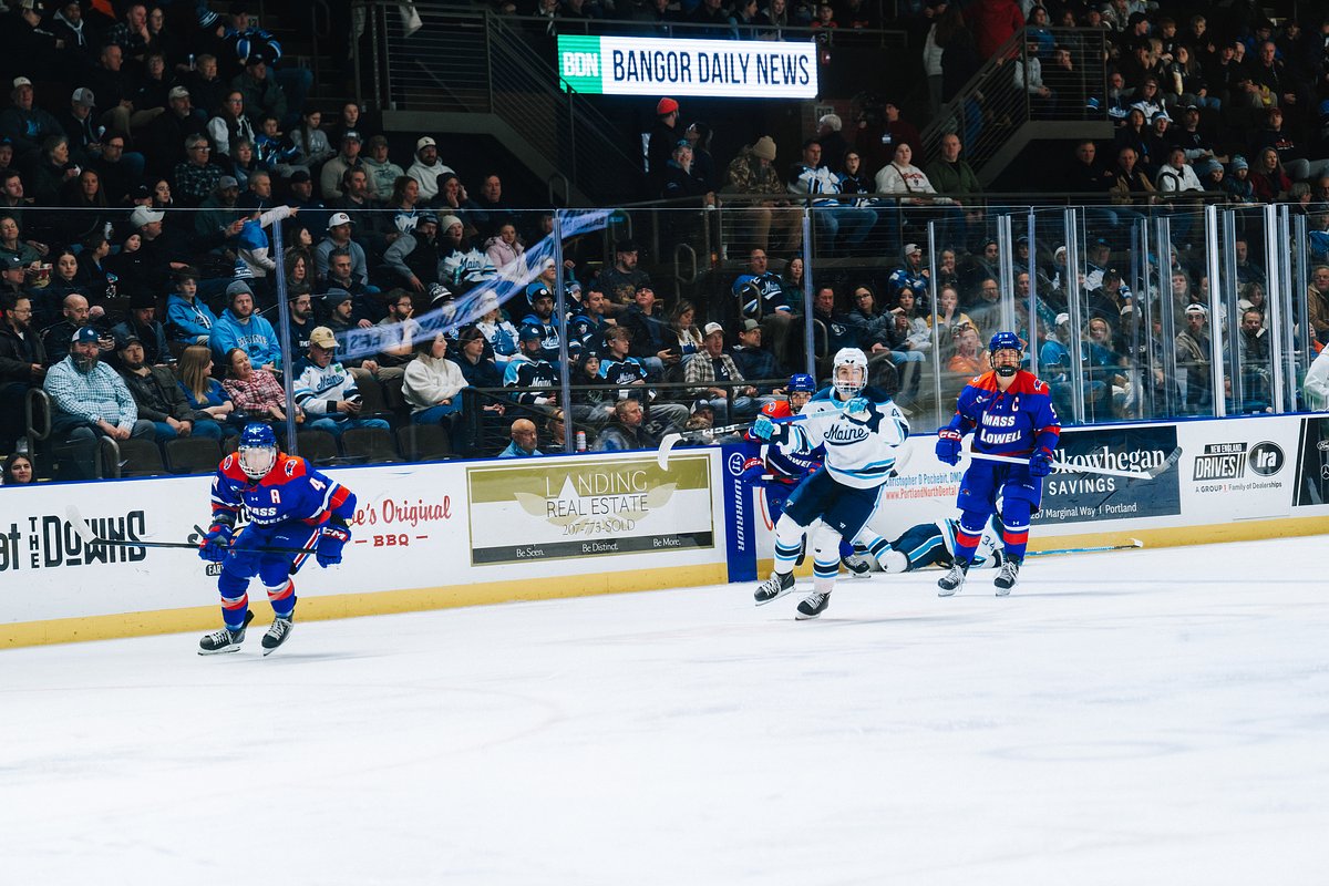 UMaine hockey gets wild 5-4 overtime win against UMass-Lowell in Portland